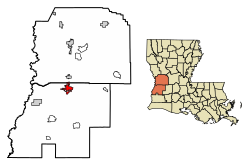 Beauregard Parish Louisiana Incorporated and Unincorporated areas DeRidder Highlighted